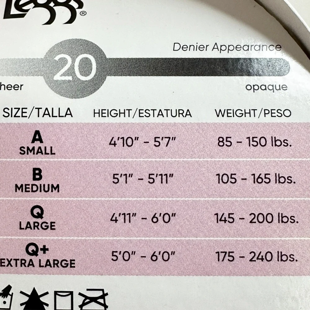 Leggs Silken Mist Sheer Tights Nude Control Top Size B Medium 20 Denier LSM202